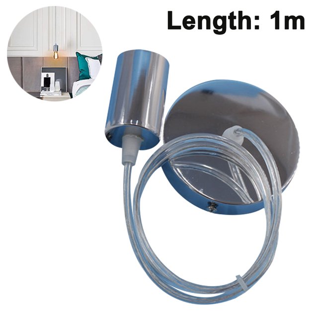 Lámpara colgante de metal, portalámparas E27 con cable, péndulo con cable, lámpara colgante con cable, ideal para iluminación de techo