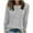 Gray, variant on biudgviw Sweater for Women Crew Neck Ribbed Casual Pullover Shirts Long Sleeve Loose Fit Lightweight Fall Clothings Blouses