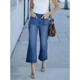 thumbnail image 2 of 2025 Essential Women's Straight Leg Jeans - Comfort Stretch Ankle Length Denim Pants (S-XXL), 2 of 7