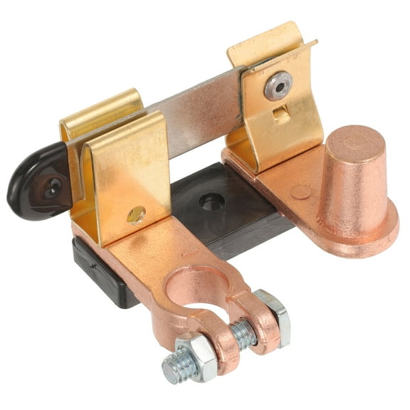 WHAMVOX Golden Brass Battery Power-Off Switch for Car Battery Prevent Theft 1Pack Disconnect Switch 3.6*2.7in