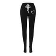 thumbnail image 3 of Gibobby Pantalones deportivo casuales para mujer, cómodos pantalones de pijama con pierna recta, pantalones de yoga con cordón, transpirables, pantalones de pijama con bloques（Negro， L), 3 of 5