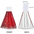 thumbnail image 4 of SKYSONIC 2 PCS Christmas Tree Snowflake Star Hand Towels with Hanging Loop for Bathroom and Kitchen, Hanging Band Towel - Kitchen Dish Cloth and Bathroom Hand Towels Set , 12"x17", 4 of 6