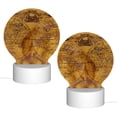 thumbnail image 2 of Daiia Vintage Map Pattern Acrylic Night Light, LED Touch Light, Bedroom Night Light, Soft Glowing Lamp Perfect Gift for Mother's Day, Birthday, or Christmas, 2 of 9