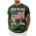 thumbnail image 3 of Leey-World American 250 Anniversary Shirt 4th of July Shirts for Men Patriotic American Flag Tshirts 250th Anniversary Independence Day Tees Tops(AG,4XL), 3 of 4