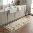 thumbnail image 6 of Area Rug with Tassels 2' x 5', Spring Easter Farm Rabbit Egg Kitchen Runner Rug for Hallway Bedroom Throw Rugs, Rustic Flower Tree on Linen Soft Door Mat for Bathroom Entrance Living Room, 6 of 9