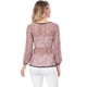 thumbnail image 5 of AllegK Blusas Tops Peplum De Encaje Semitransparente De ManLarCon CintuAnudaPaMujer RoM, 5 of 6
