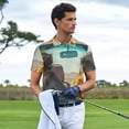 thumbnail image 3 of Sikiie Desert Monkeys Drive Print Men's Short-sleeved POLO Shirts, Button-down Shirts and T-shirts are Suitable for Vacation, Leisure and Business-Small, 3 of 6