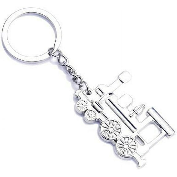 Silver Train Keychain