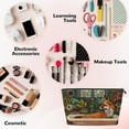 thumbnail image 3 of Toiletry Bag, Fox Bathtub Floral Art Leather Waterproof Travel Makeup Cosmetic Bag Organizer, Large Capacity Toiletry Bag for Travel Size Toiletries, Skin Care Bag for Women, 3 of 8