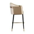 thumbnail image 4 of Home Square Carter 30.25" Barstool with Black Steel Legs in Cream - Set of 2, 4 of 8