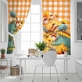 thumbnail image 5 of Fsddascl Autumn Hills Fall Blackout Curtains for Bedroom/Living Room, Thermal Insulated Kitchen Curtains, Thanksgiving Rustic Trees Orange Check Grommet Darkening Window Treatment Drapes 42"x63"x2, 5 of 6