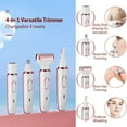 thumbnail image 3 of PIPETPET Electric Razor for Women, 4-in-1 Women’s Body Hair Removal, Shaver Bikini Trimmer for Eyebrow Face Body Underarm, Portable Ladies Shaver, Women’s Trimmer USB Rechargeable IPX7 Waterproof, 3 of 6