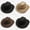 Black, variant on Cheers.US Men Women Fashion Western Cowboy Cap Solid Color Wide Brim Hat for Fancy Dress Party