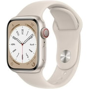 Restored Apple Watch Series 8 GPS 41mm Starlight Aluminum Case with Starlight Sport Band - M/L (Refurbished)