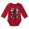 thumbnail image 2 of Infant Mitchell & Ness Black/Red Chicago Bulls Hardwood Classics Bodysuits & Cuffed Knit Hat Set, 2 of 5