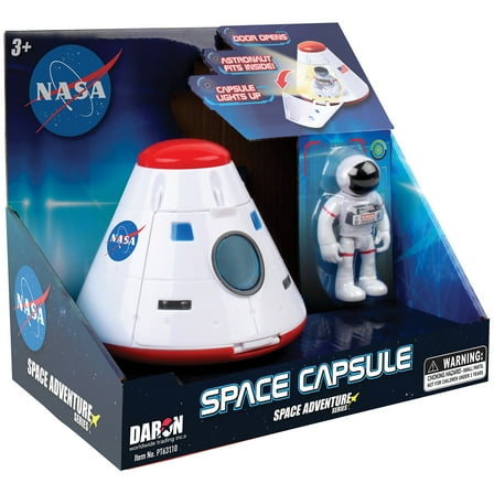 NASA Space Adventure: Space Capsule - Playset w/ Lights & Astronaut, Space Adventure Series, Daron Worldwide, Ages 3 