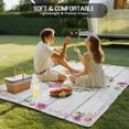 thumbnail image 4 of Spring Easter Outdoor Rug for Patio/Deck/Porch, Non-Slip Large Area Rug 5 x 7 Ft, Watercolor Eggs Tulips Flower Wreath Wood Gray Indoor Outdoor Rugs Washable Area Rugs, Camping Rug Carpet Runner, 4 of 8