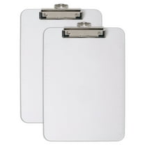 Charles Leonard Plastic Clipboard, Letter Size, Clear, Pack of 2