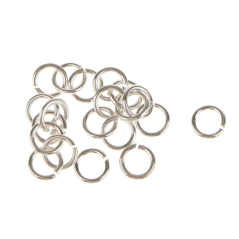 Sterling Silver non-brand Sharplace 20pcs 3mm Jewelry Making Findings Open Jump Rings Split Rings DIY Handmade Jewelry Accessories Connector Link Circles 