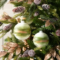 Melrose Beaded Glass Ball Ornament Set of 6