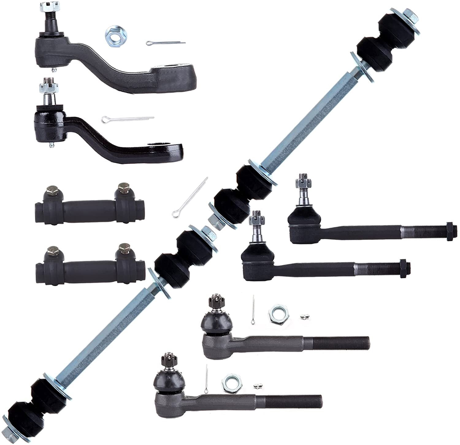 CCIYU Pitman Idler Arms Steering Inner Outer Tie Rod Ends Stabilizer ...
