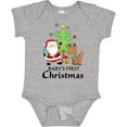 thumbnail image 3 of Inktastic Baby's 1st Christmas with Santa Reindeer and Tree Boys or Girls Baby Bodysuit, 3 of 5