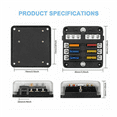 6X 6Way Waterproof Fuse Block,with LED Indicator 12 Circuits with