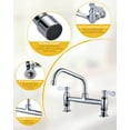 thumbnail image 3 of WOWOW Commercial Sink Faucet with 8” Swivel Spout & Supply Lines, 3 of 7