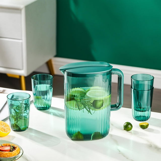 Jarra de nevera con tapa perfecl 2000ml 4 tazas verde jarra de jugo