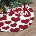 thumbnail image 3 of FMSHPON Love Hearts Xmas Christmas Tree Skirt Stand Mat for Holiday Party Decoration Indoor Outdoor 36 inches, 3 of 3