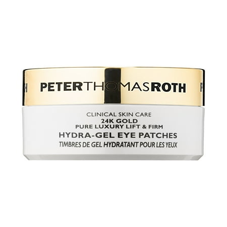 ($75 Value) Peter Thomas Roth 24K Gold Pure Luxury Lift & Firm Hydra-Gel Eye Patches, 60