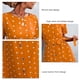 thumbnail image 5 of Vestido estampado lunares de verano, amarillo, manga corta, cinturón, cuello redondo, botón delantero, talla M, 5 of 6