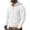 White, variant on Men's Solid Color Corduroy Casual Hooded Sweatshirt - Quarter Zipper Mock Neck Pullover with Elbow Patches, Comfort Fit, Soft Textured Fabric for Everyday Wear,Beige,S