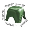 thumbnail image 3 of Low Plastic Bathroom Stool, 9.45 in Small Non Slip Step Stool for Shower Sink Closet Use, Green, 3 of 7