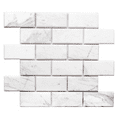 thumbnail image 3 of The Tile Life Santorini Beveled 2" x 4" Volakas Polished Marble Mosaic Wall Tile, 1 Sheet, 3 of 8
