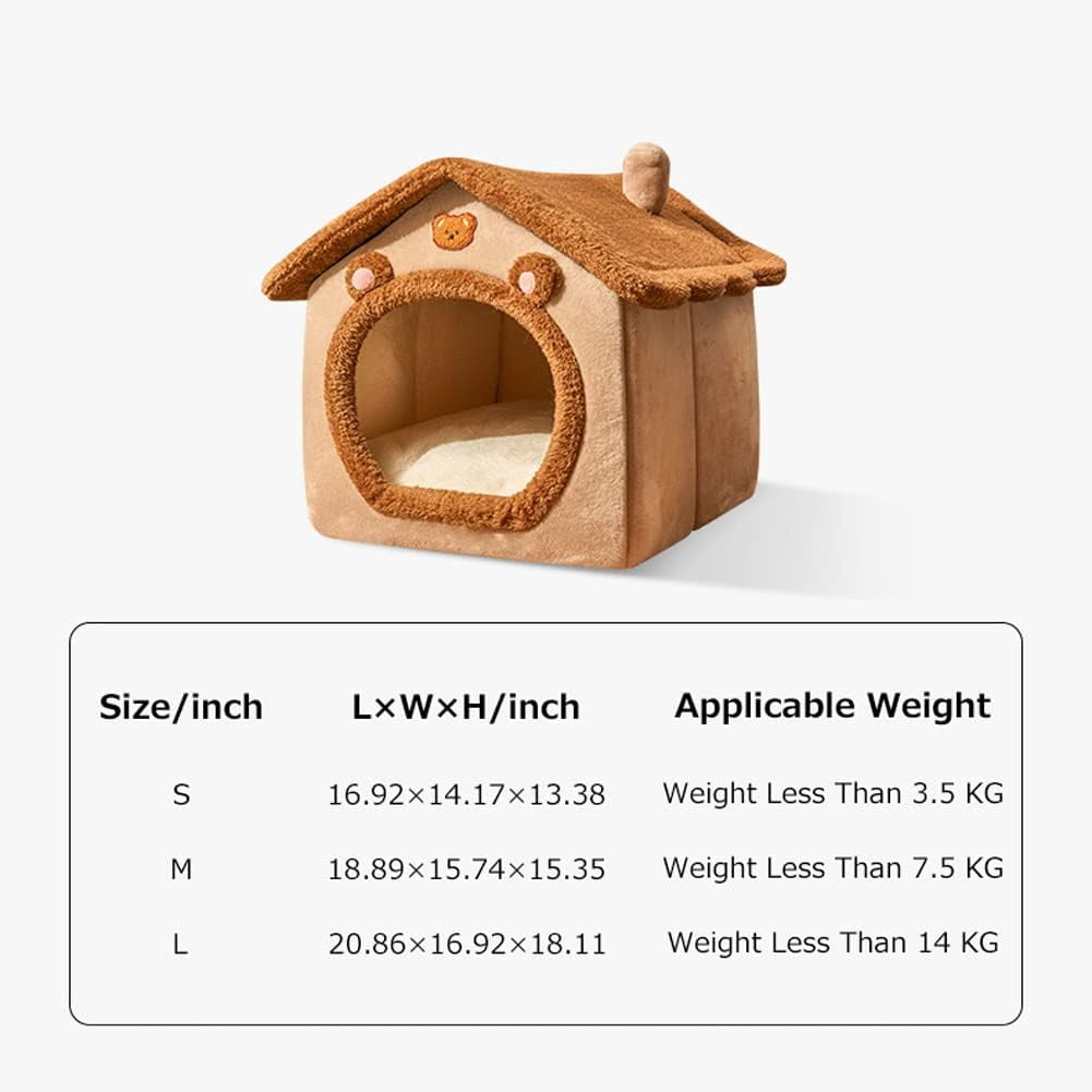 XZKING Indoor Dog House Winter Warm Dog House Insulation Detachable Washable Dog Kennel Cat Hideaway for Small and Medium-Sized Dogs and Cats