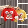 thumbnail image 6 of Aosijia Baby Toddler Pullover Sweatshirt Tiger Pattern Round Neck Long Sleeves Winter Girls Boys Festive New Year Clothes Red, 6 of 11