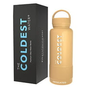 Coldest Sports Water Bottle - 32 oz, (Loop Lid) Leak Proof, Vacuum Insulated Stainless Steel, Double Walled, Thermo Mug, Metal Canteen