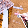 thumbnail image 3 of Push Pins 1/3 Inch Rose Gold Map Tacks 100-Count Large Size Pins Rose Gold Steel Point and Transparent Plastic Round Head, 3 of 6