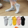thumbnail image 4 of SPRING PARK 5Pairs Set Women Invisible Nonslip Star Print Boat Ankle Low Cut Cotton Sweat Socks, 4 of 8