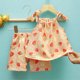 thumbnail image 2 of Odeerbi 1-6 Años Niñas Verano Pijamas Algodón Camisola Tops Pantalones Cortos Suave Floral Ropa de Dormir Dos Piezas Pijama Conjuntos, 2 of 3