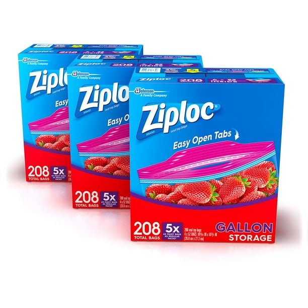 Ziploc Easy Open Tabs Storage Gallon Bags (624 ct.)