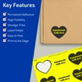 thumbnail image 3 of Avery Printable Heart Labels, Neon Yellow, 2-9/32" x 1-27/32", 960ct, 3 of 11