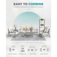 thumbnail image 5 of Harbweb 7-Piece HDPS Outdoor Sofa Patio Furniture Set, Gray Frame with Beige Cussion, 5 of 7