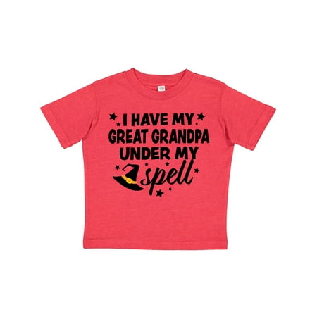 

Inktastic I Have My Great Grandpa Under My Spell with Cute Witch Hat Gift Toddler Boy or Toddler Girl T-Shirt