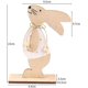 thumbnail image 2 of Decoración de Pascua, decoración de conejo de Pascua, 3 piezas de adornos de Pascua de madera con forma de conejo de Pascua, 2 of 5