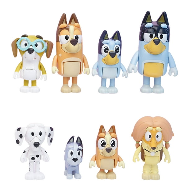 Bluey - Les Amis et la Famille de Bluey Coffret de 8 Figurines