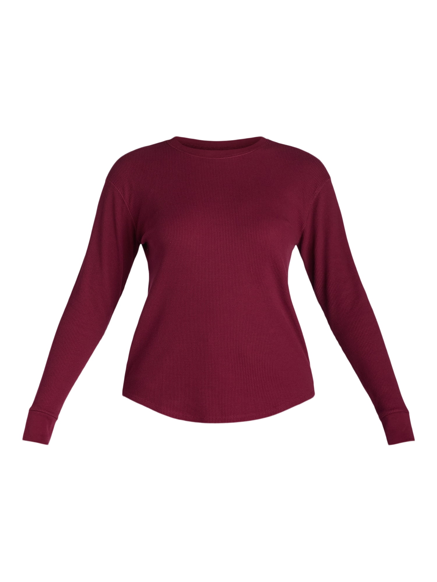 Time and Tru Women’s Essential Thermal T-Shirt with Long Sleeves, Sizes XS-XXXL