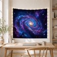 thumbnail image 5 of Spiral Galaxy in Deep Cosmic Space, Majestic Celestial Style for Space Enthusiasts, Fine Art Space Decor, Housewarming Gift Tapestry Wall Hanging for Bedroom and Living Room, 5 of 7