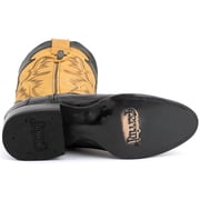 FERRINI Men's Nash Ostrich Leg R-Toe Black Boots, Size: 11.5 (1141104115D)